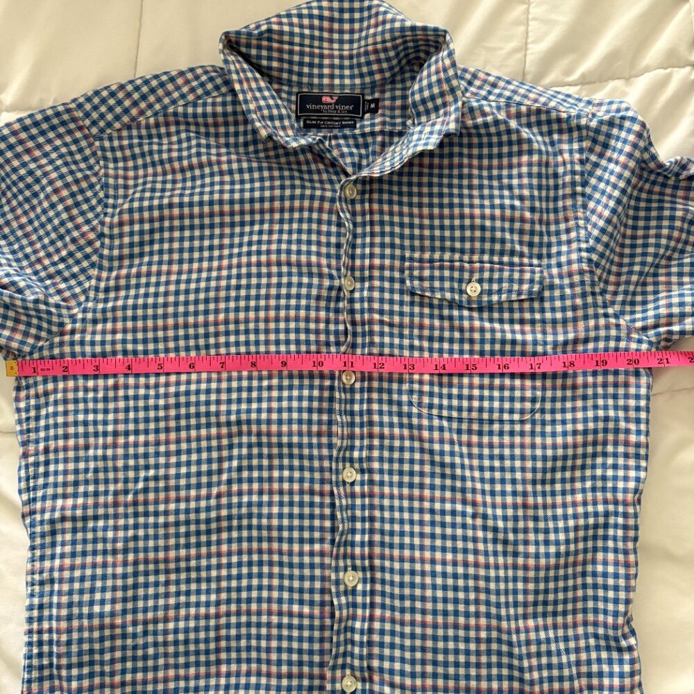 Vineyard Vines 2 Men's Slim Fit Whale/Crosby Blue Checkered Long Sleeve Shirt M - Picture 6 of 9